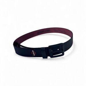 Harley-Davidson Men's Logo Roller Buckle Leather Belt Black Sized Small 30/32